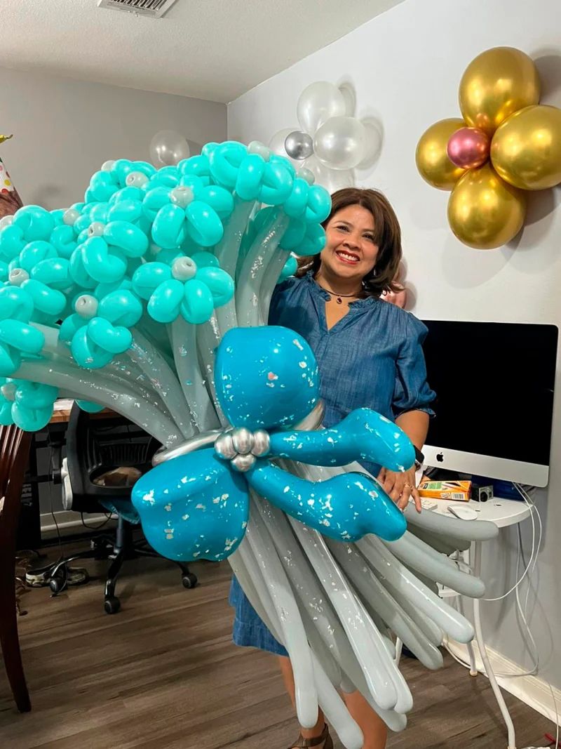 Balloons Flowers Bouquet