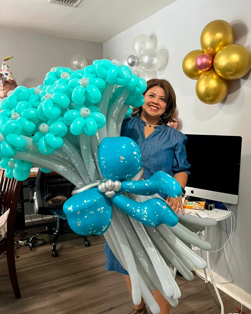 Balloons Flowers Bouquet