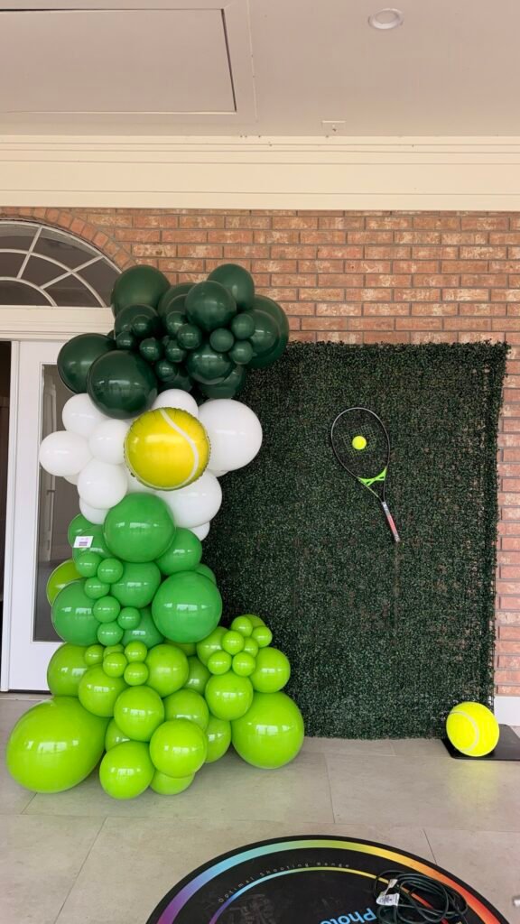 Championship Tennis Balloon Arch- Grand Entrance Decor