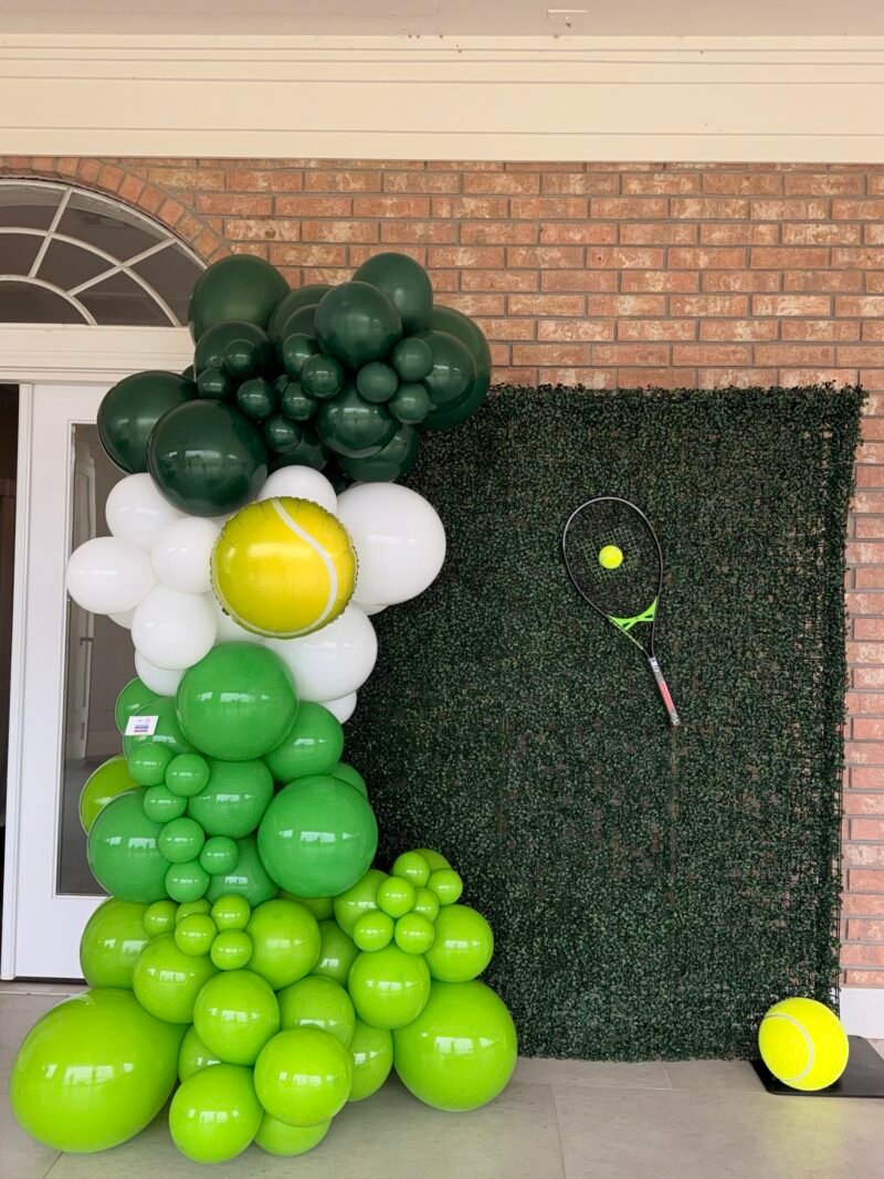 Championship Tennis Balloon Arch- Grand Entrance Decor